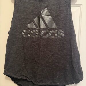 Adidas Charcoal Tank Top with black Logo